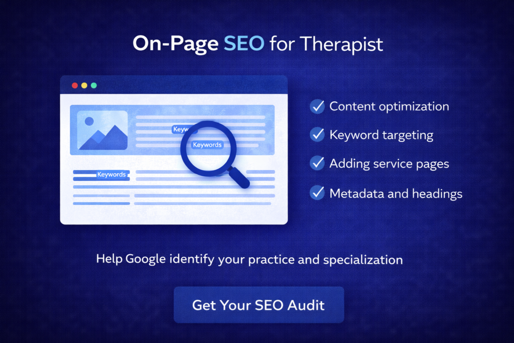 On-Page SEO for Therapist
