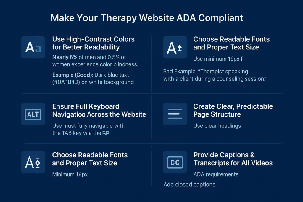 How to Make Your Therapy Website ADA Compliant