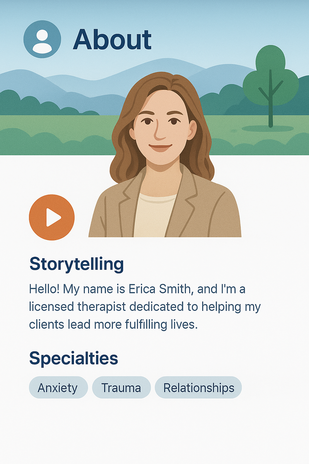 How Should I Redesign My Therapy Website? 5 Add a High-Performing About Page in therapist website