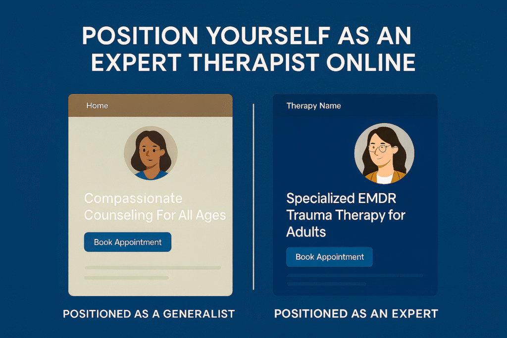 How To position as an expert therapist online