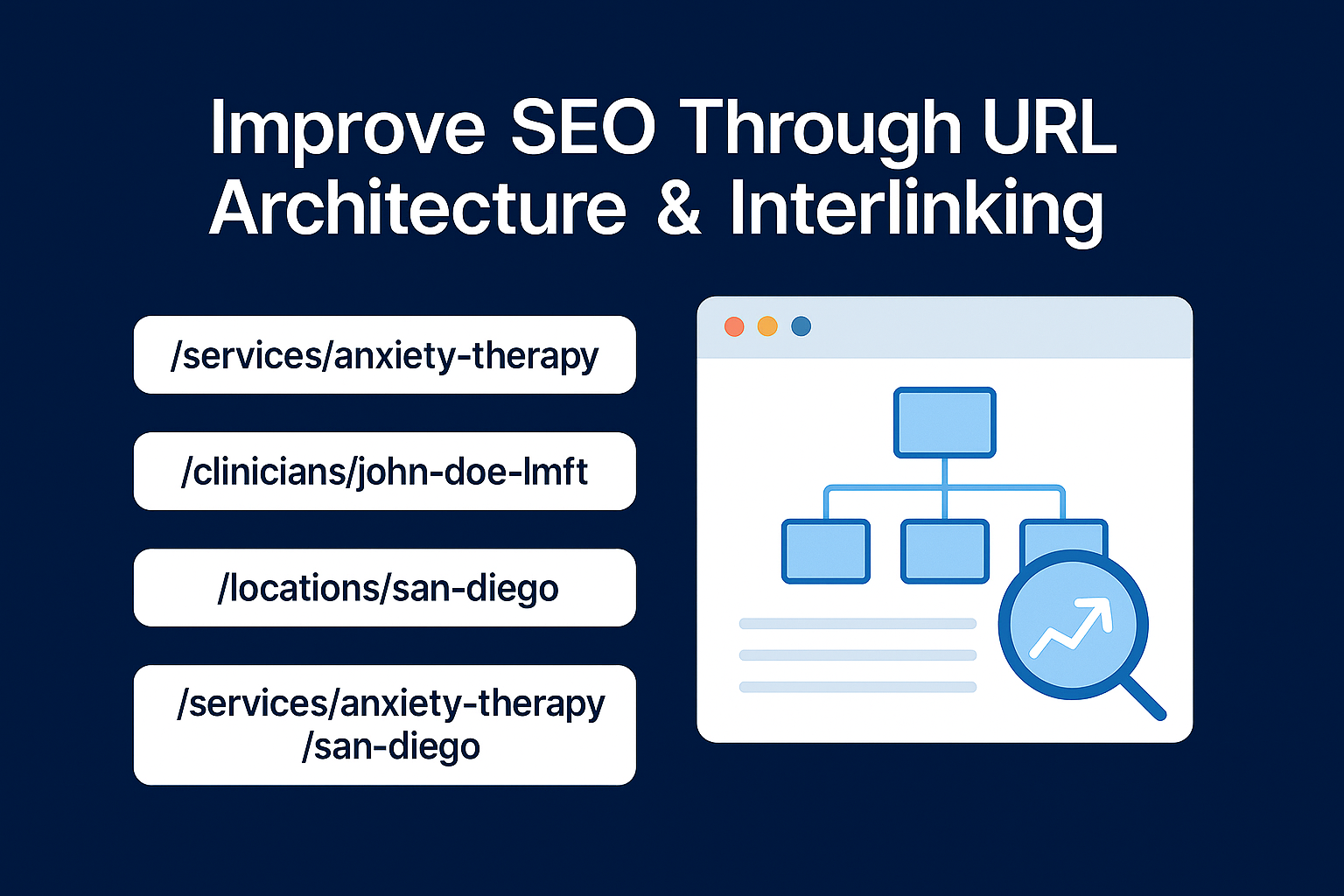 How Do I Redesign My Group Practice Website for Multiple Clinicians? 8 Improve SEO Through URL Architecture & Interlinking for group website