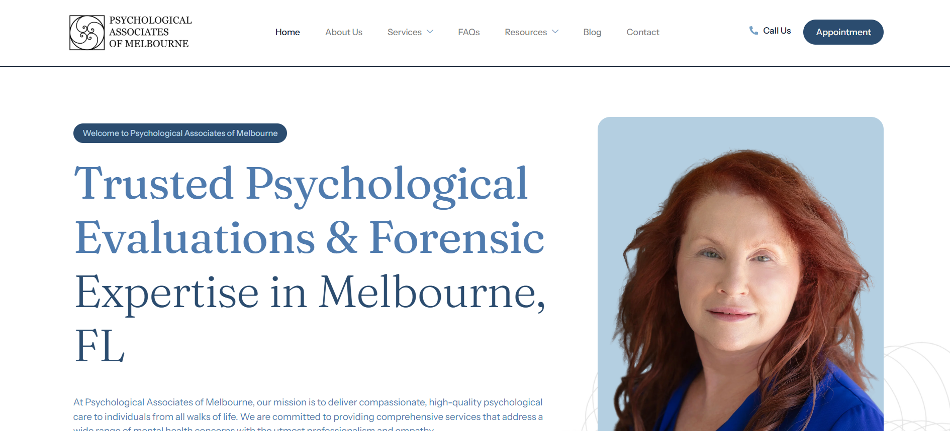 Therapist website example